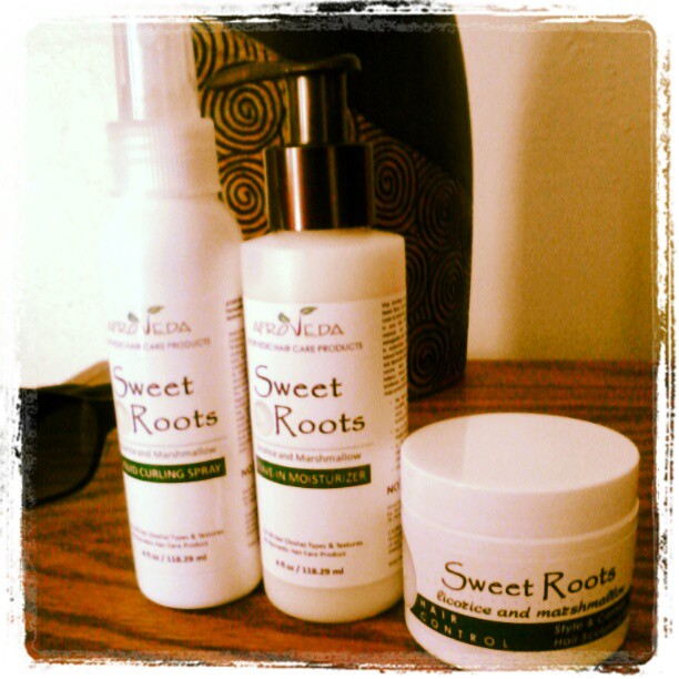 Transition of a Product Junkie AfroVeda Sweet Roots Collection Product