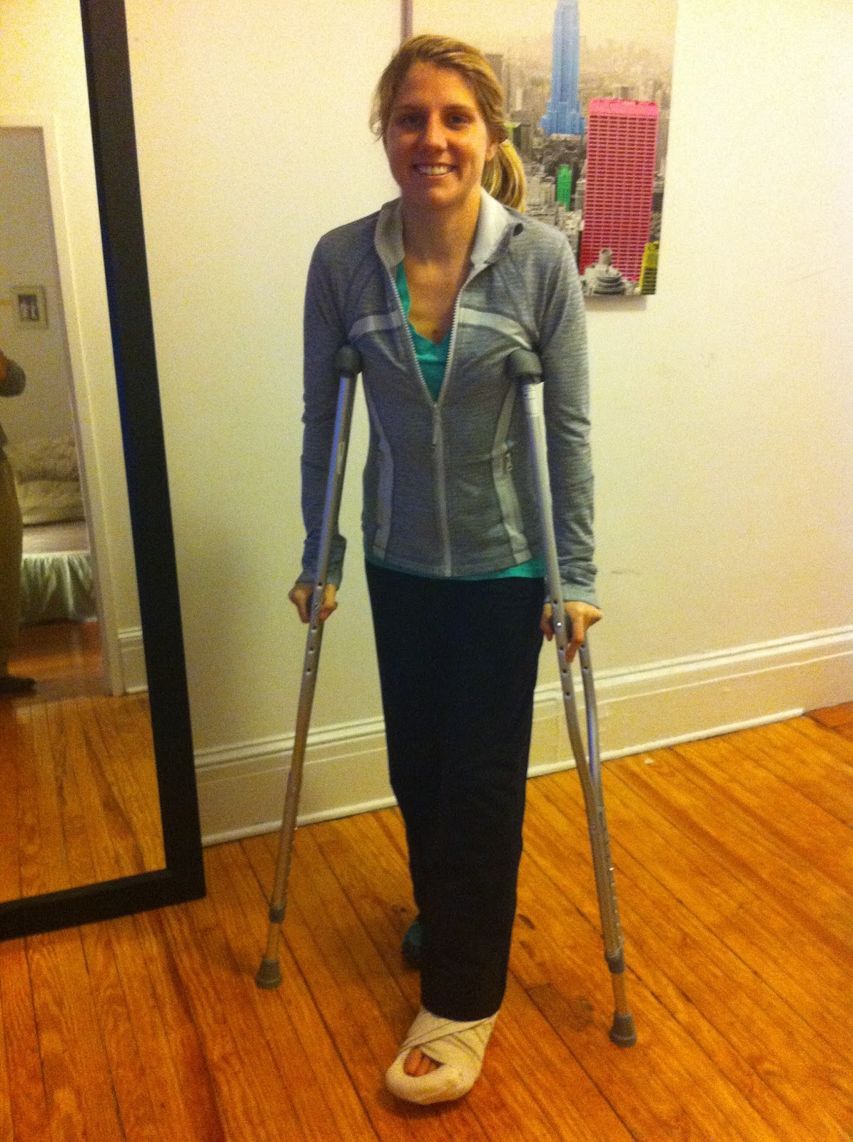 RUNNING ON CRUTCHES: Grocery Shopping