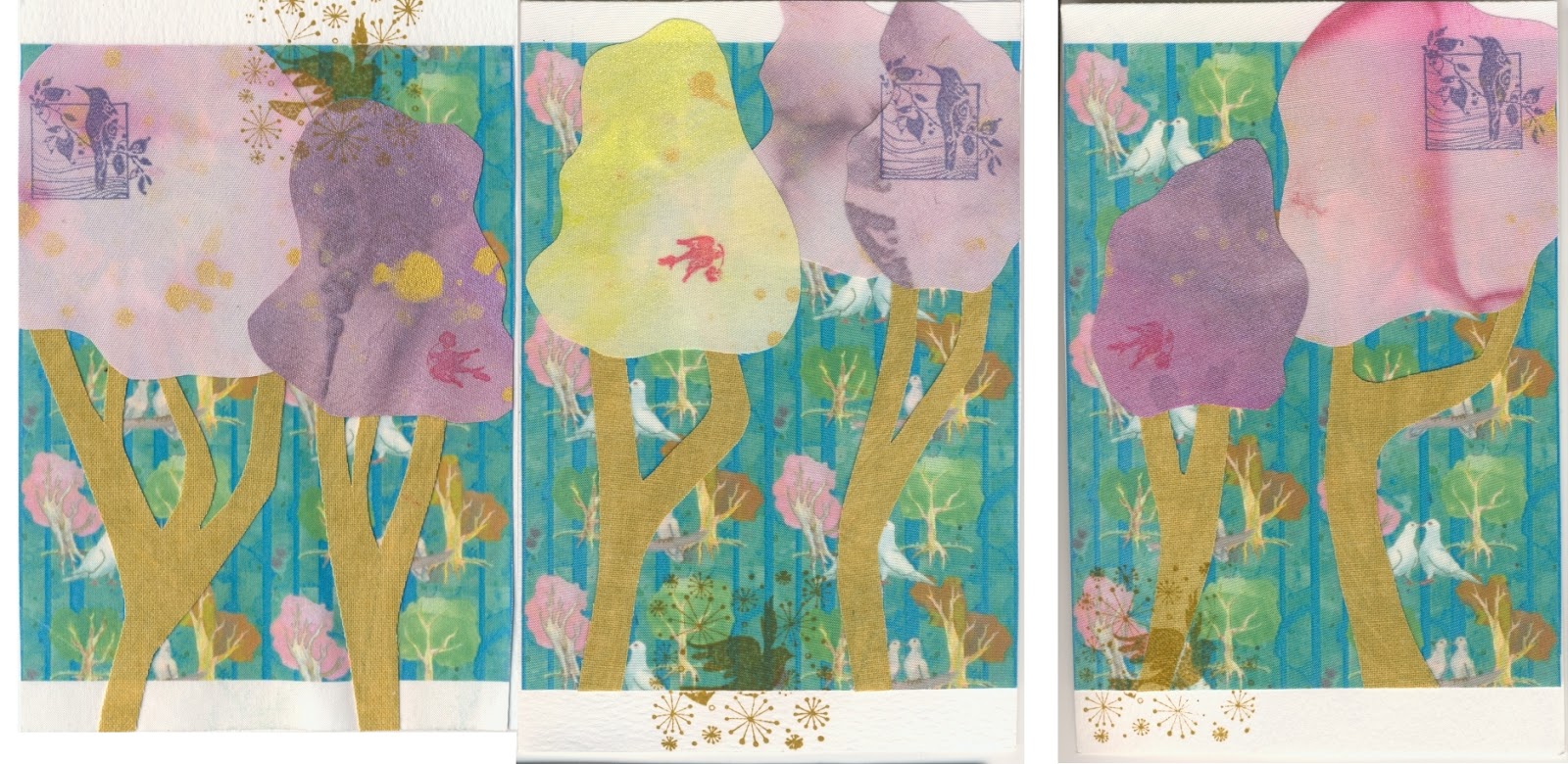 Blooming Wylde Iris: Fabric Postcard Exchange