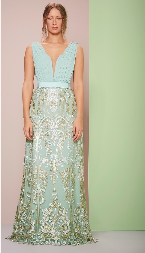 vestido de festa verde claro com renda vestido de festa verde claro com renda