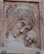 "Madonna di Kiko Argüello", Ch. San Luca, margine rosso, Quartu Sant'Elena.