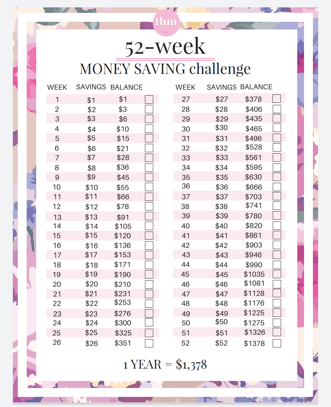 52 - WEEK MONEY CHALLENGE.