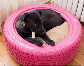 como hacer una cama para perros, como hacer una cama para perros con una llanta, cama para perros fácil de hacer