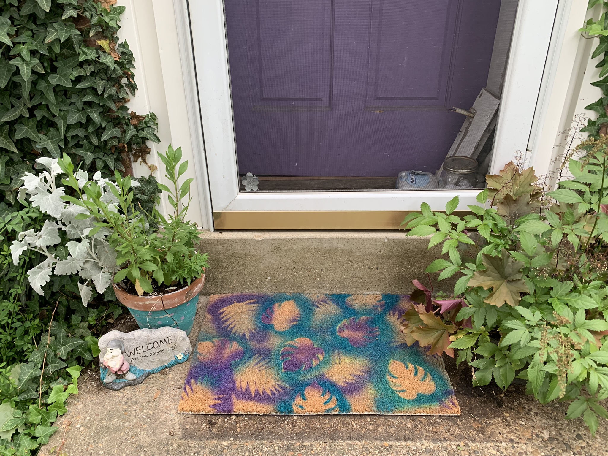 WashingtonGardener DIY Leaf Print Doormat