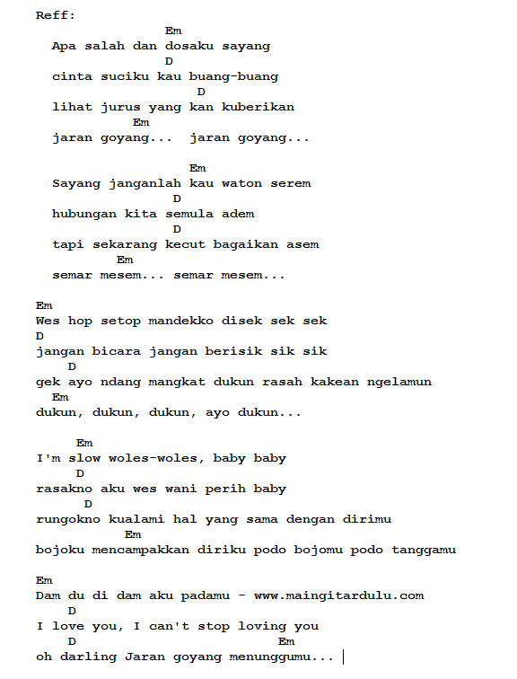 Chord Lirik Lagu Jaran Goyang Nella Kharisma Mahir Chord Lirik Lagu Jaran Goyang Nella Kharisma Mahir