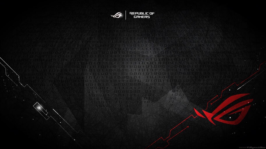 #3.3151, Asus, ROG, Logo, Binary, Background, 4K Wallpaper