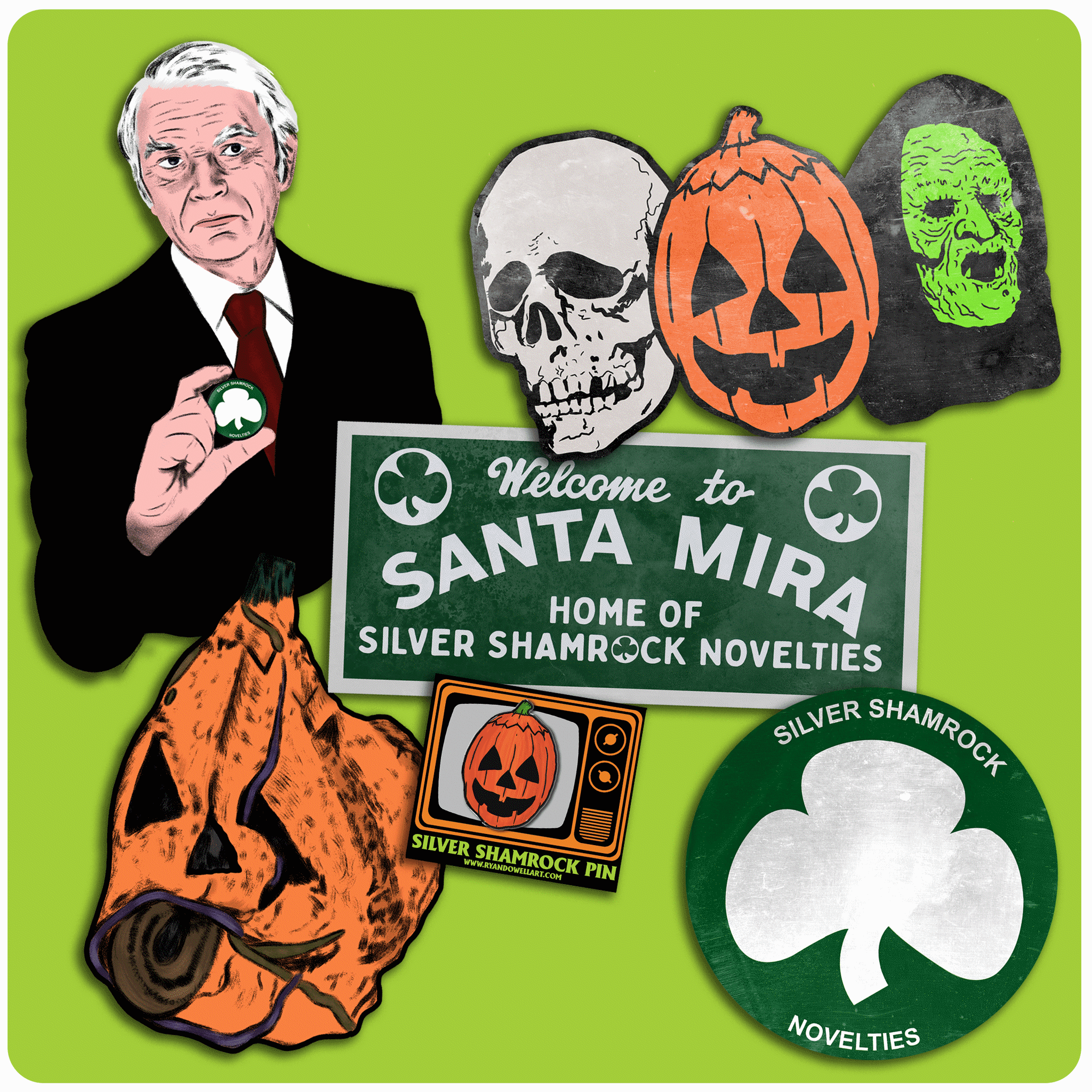 新品?正規品 Halloween Silver Shamrock Novelties Business Card Men's Jacket