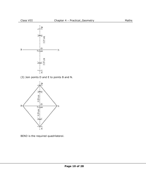 NCERT Solutions For Class 8 Maths Chapter 4 Practical Geometry