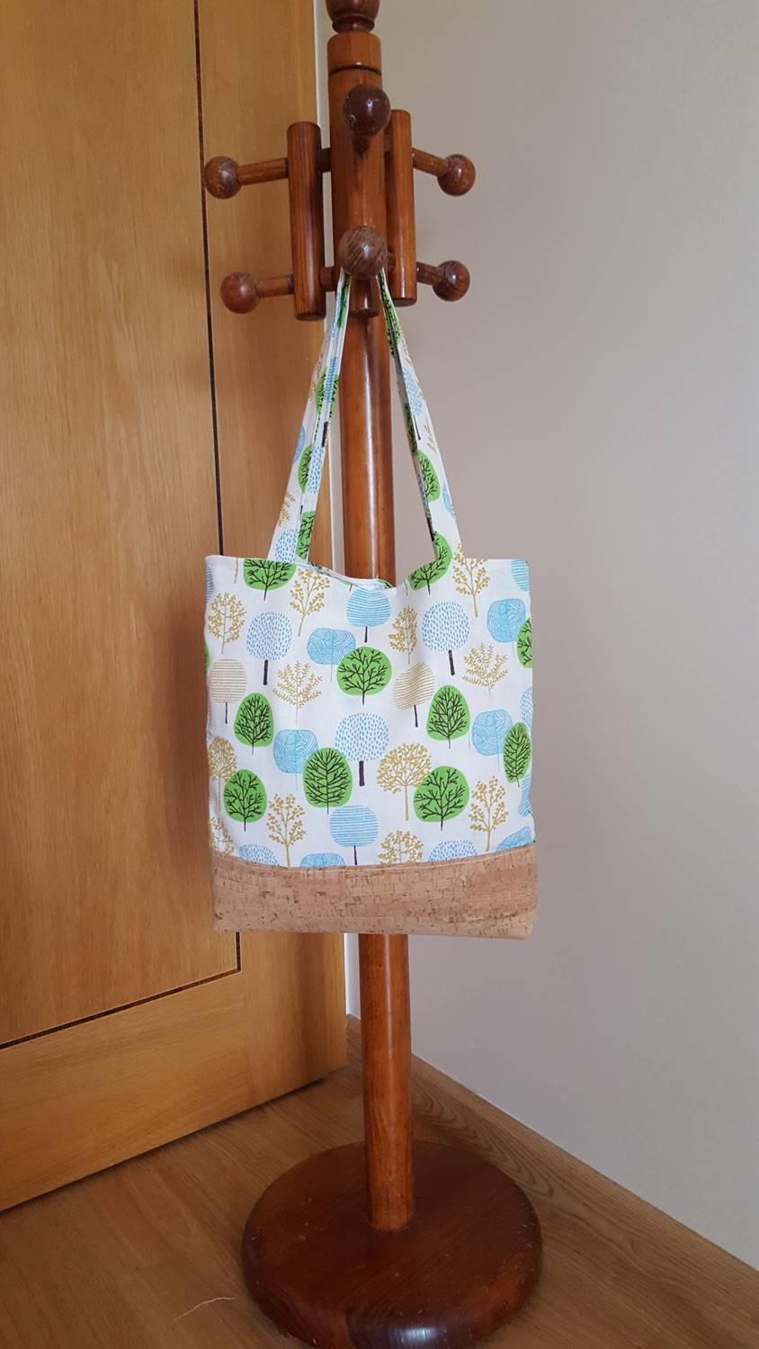 Cork and fabric tote bag Keeping it Real