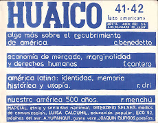 HUAICO 41/2 (revista-libro). San Salvador de Jujuy. Abril 1993. 214 pp. (17 x 22 cm)