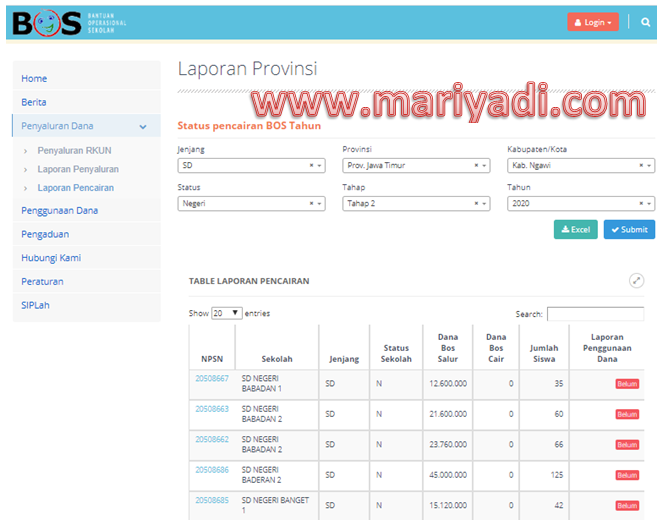 Cara Cek Dana BOS 2020, Cara Cek BOS Sudah Cair atau Belum