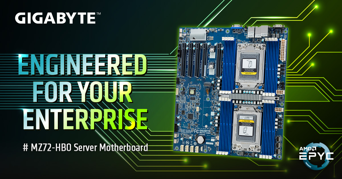GIGABYTE Debuts Dual SoC MZ72HB0 Motherboard Designed for the AMD EPYC