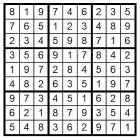 Answer Key Sudoku #38 Brain Training with Cats ©BionicBasil®