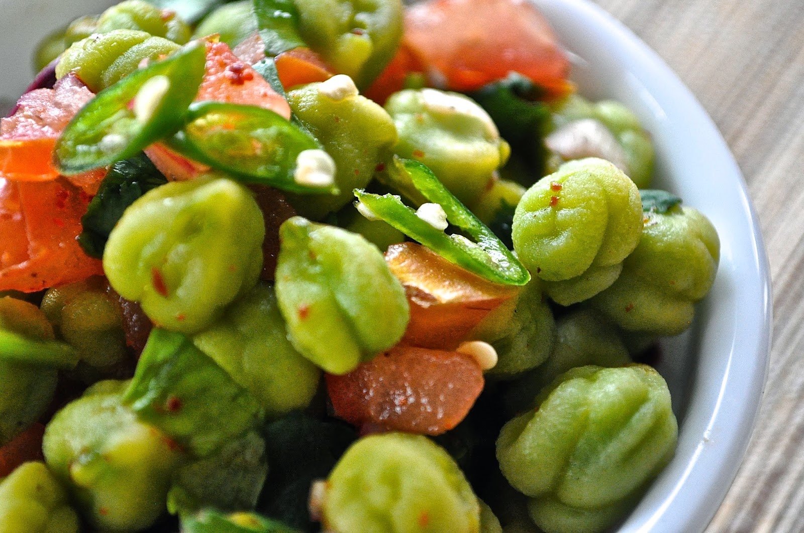 Cooking with Meena: Fresh Garbanzo Beans Salad