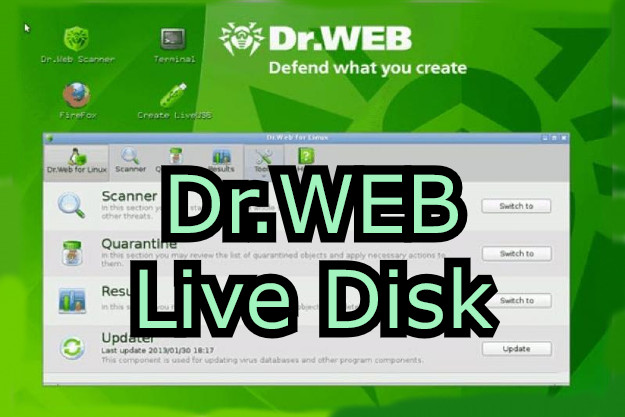 Dr. Web Live Disk - Ένα δωρεάν πρόγραμμα που μπορεί να σώσει τον υπολογιστή σου