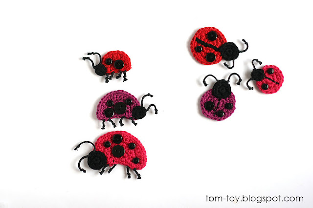 crochet ladybug applique