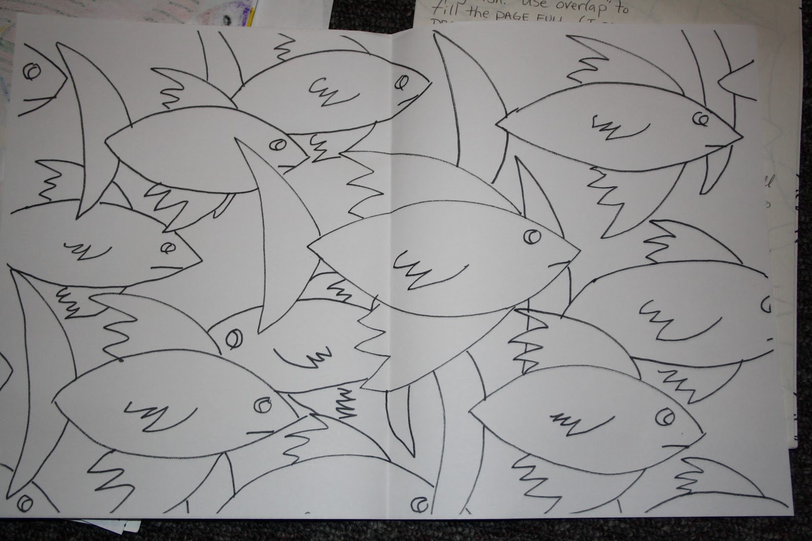 Art Sub Lessons: School of Fish