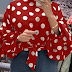 Plus Size Color Block Women's Blouse
