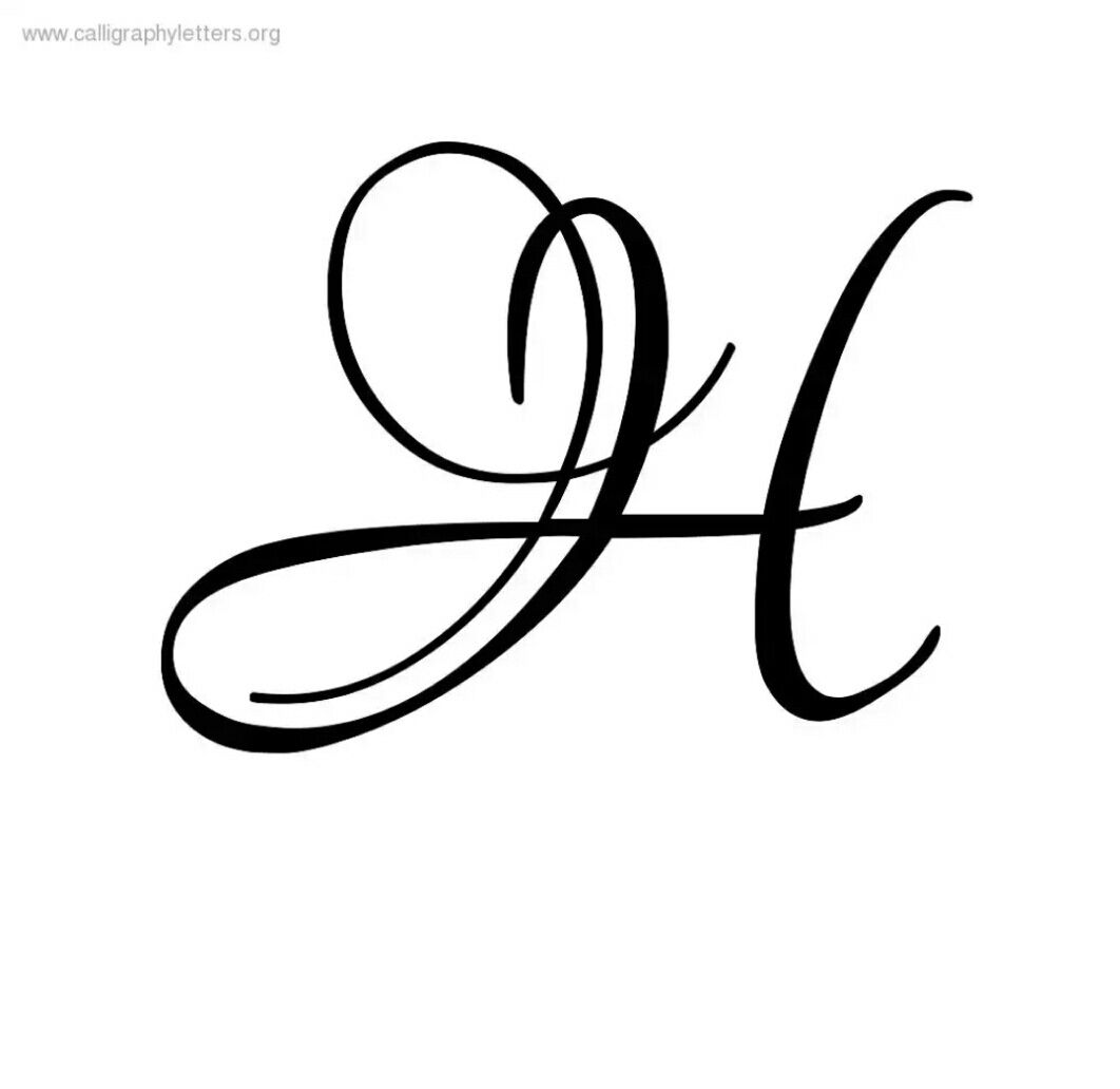 Fancy Cursive Letter H Birthday Letter