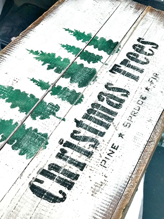 Stenciled Antique Crate