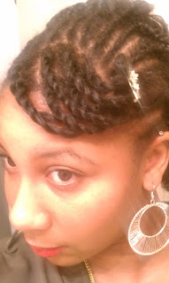 Two Strand Twists and Cornrow Hairstyle