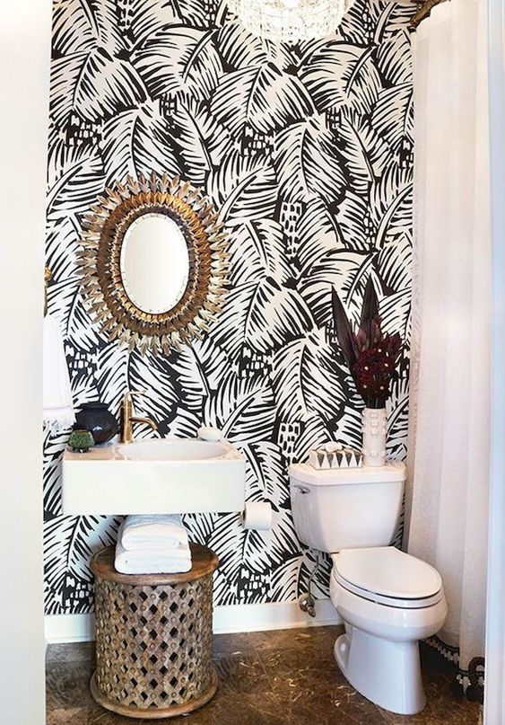 50 Unique Bathroom Wallpaper For Your Inspiration ARA HOME