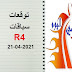 توقعات R4: الأربعاء 21 أبريل 2021 توقعات R4: الأربعاء 21 أبريل 2021
