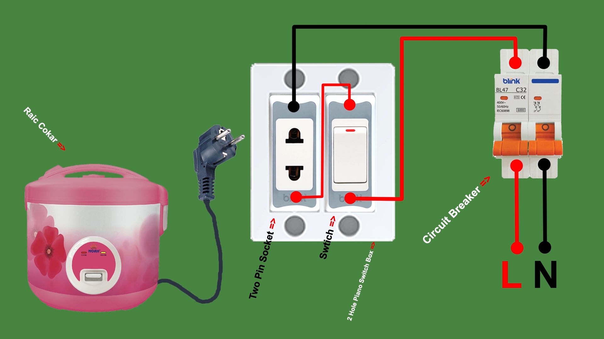 Rice cooker electric wiring at home AMBD Technical Group And Science