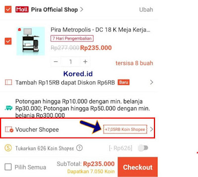 cara mendapatkan koin shopee dari voucher cashback