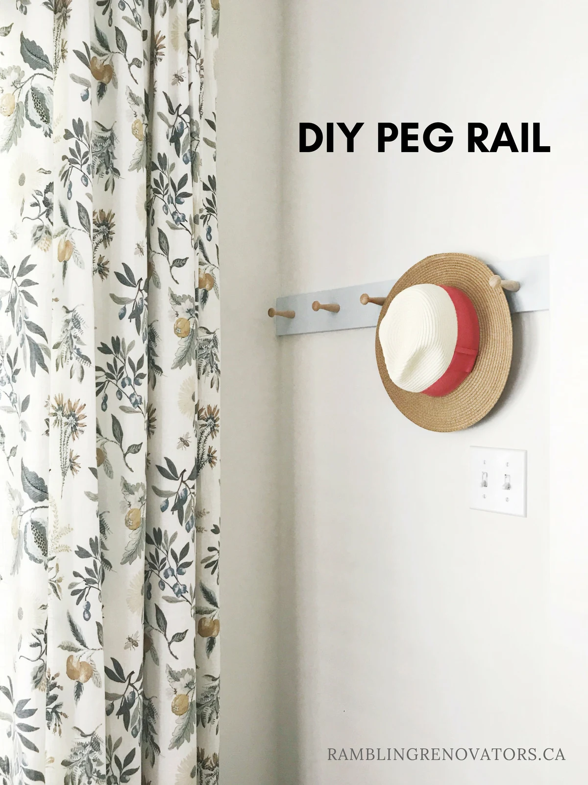 diy shaker peg rail, ramblingrenovators.ca