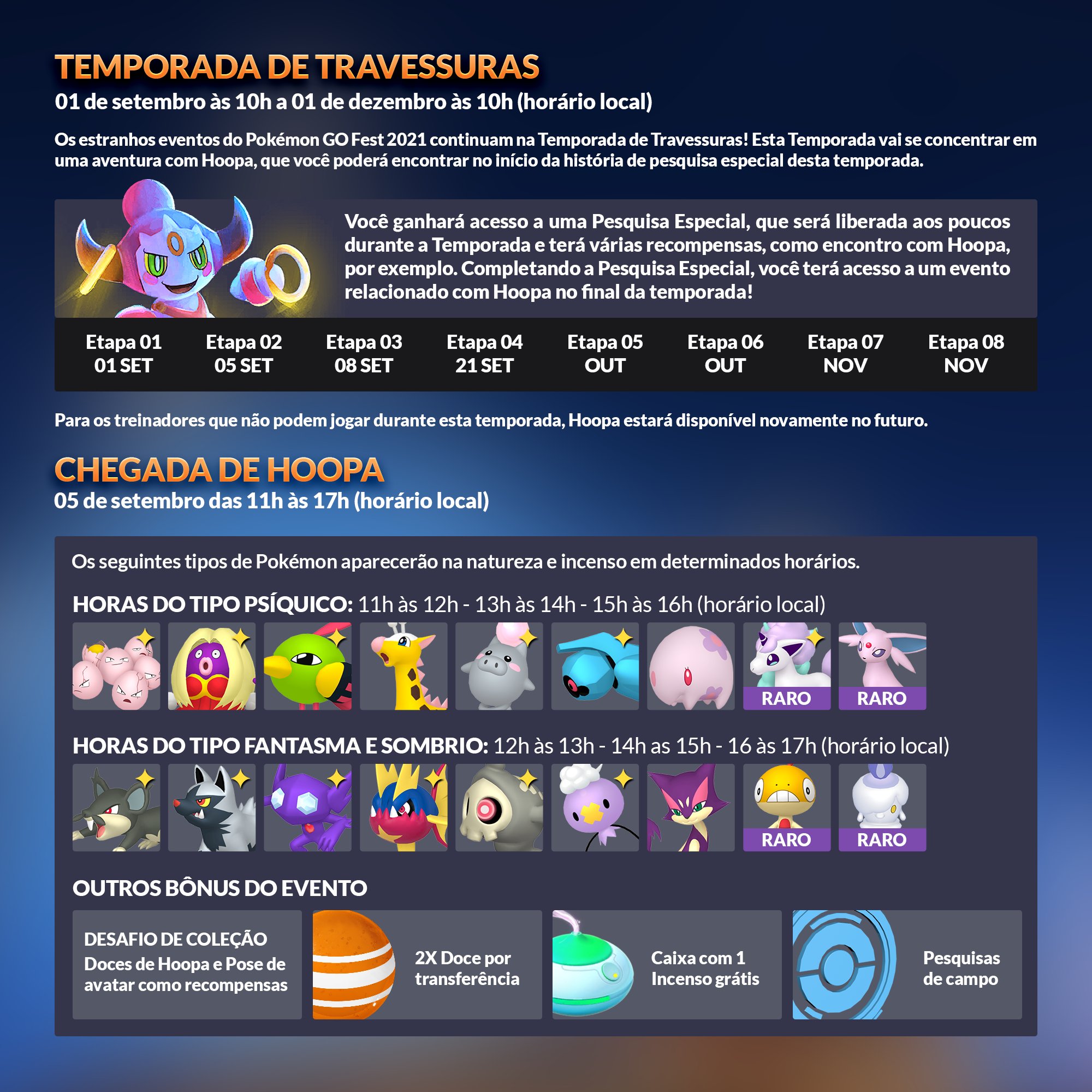 Preparem-se para a Temporada de Travessura e muito mais em Setembro! – Pokémon  GO