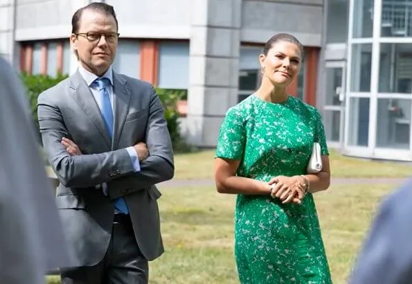 Crown Princess Victoria wore Tiger of Sweden jacenia dress. Princess Victoria wore a new green midi dress by Tiger of Sweden