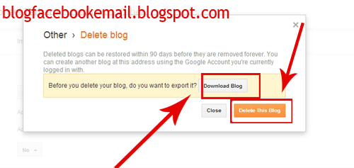 cara delete hapus blog cepat.