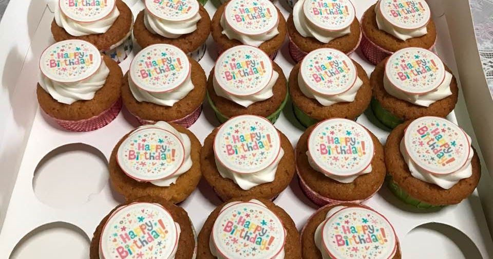 Izah's Kitchen Birthday Halal cupcakes with topper Singapore