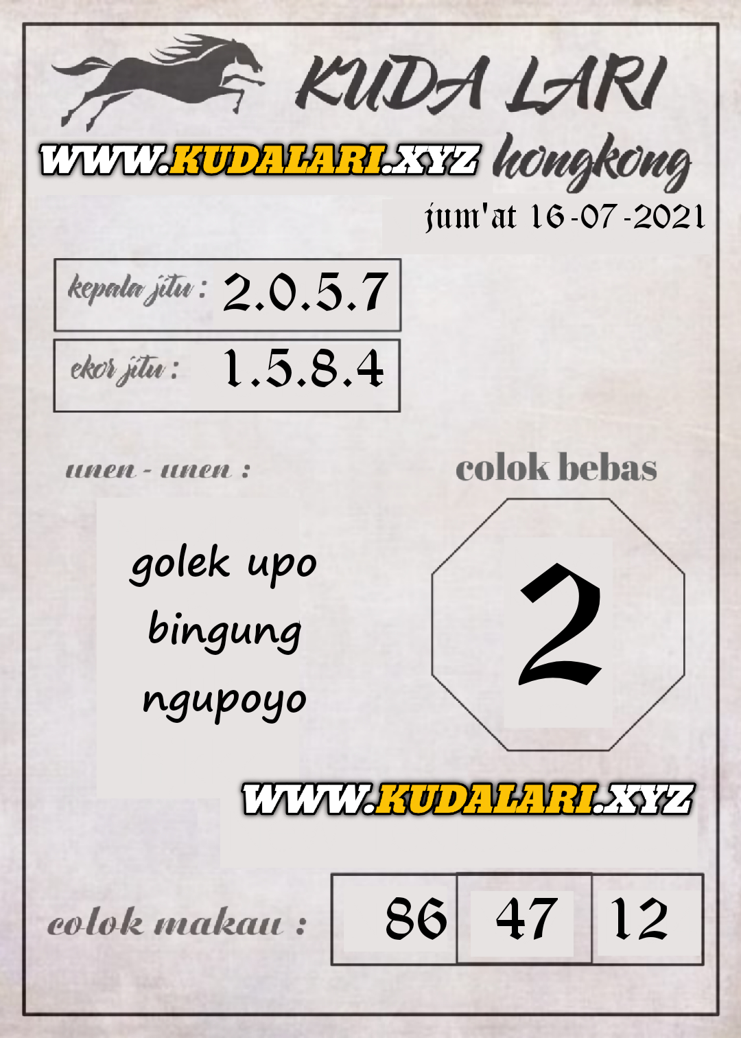 Kode syair togog hongkong jumat 16 juli 2021 KODE SYAIR TOGOG