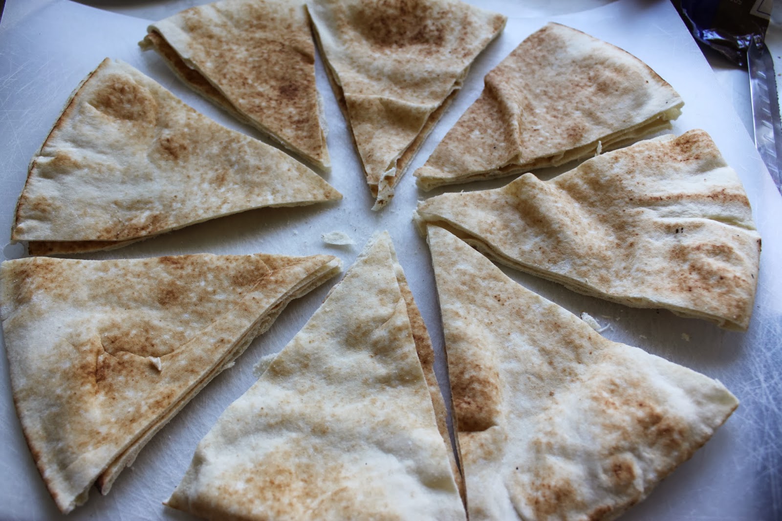 Dyna's Egyptian Cooking Pita chips ( flat bread, aysh balady, Bread