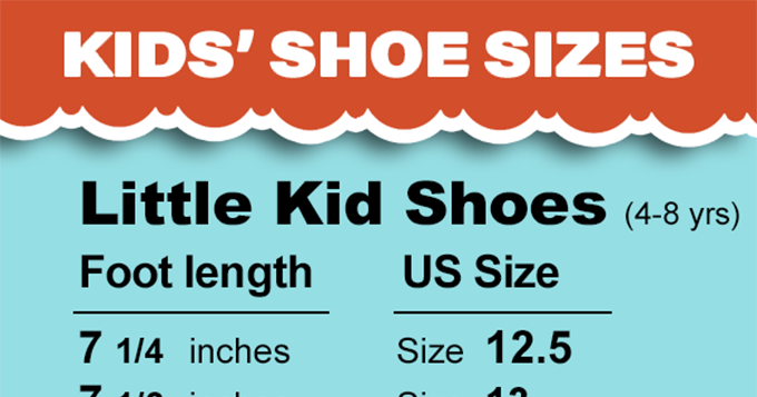 How to Measure Kids' Shoe Sizes & Shoe Size Conversion Charts for