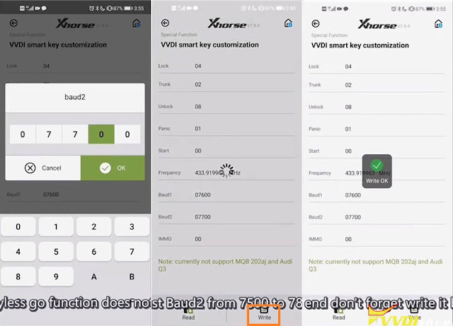 VVDI Modify Smart Key Button Distance 6
