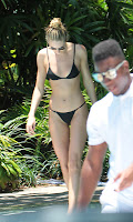 Candice Swanepoel  Black Bikini 