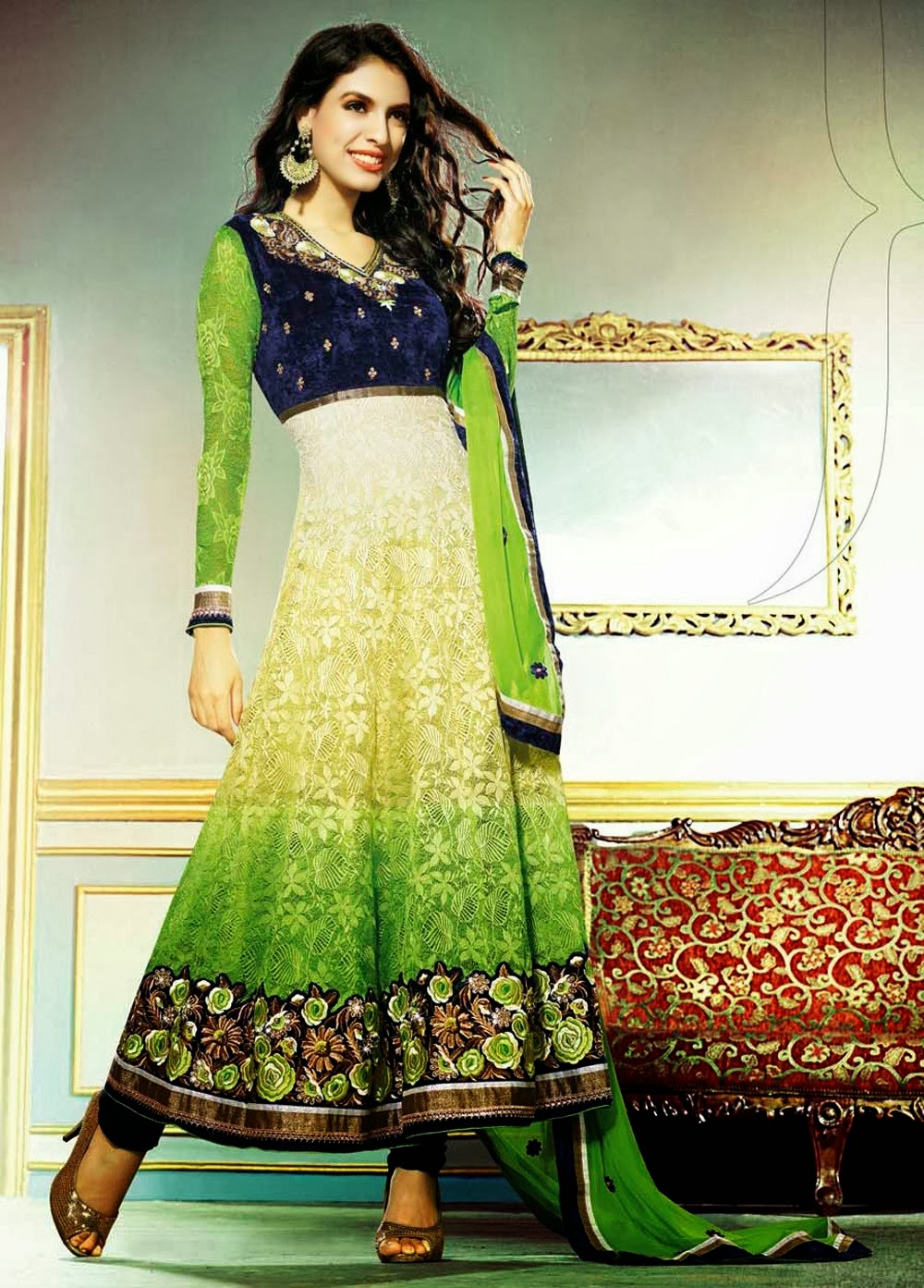 Pretty Wedding Anarkali Churidar Dresses 2013 14 Beautiful Indian Dresses