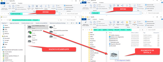 aggiungere collegamenti stampanti a invia a di windows aggiungere collegamenti stampanti a invia a di windows