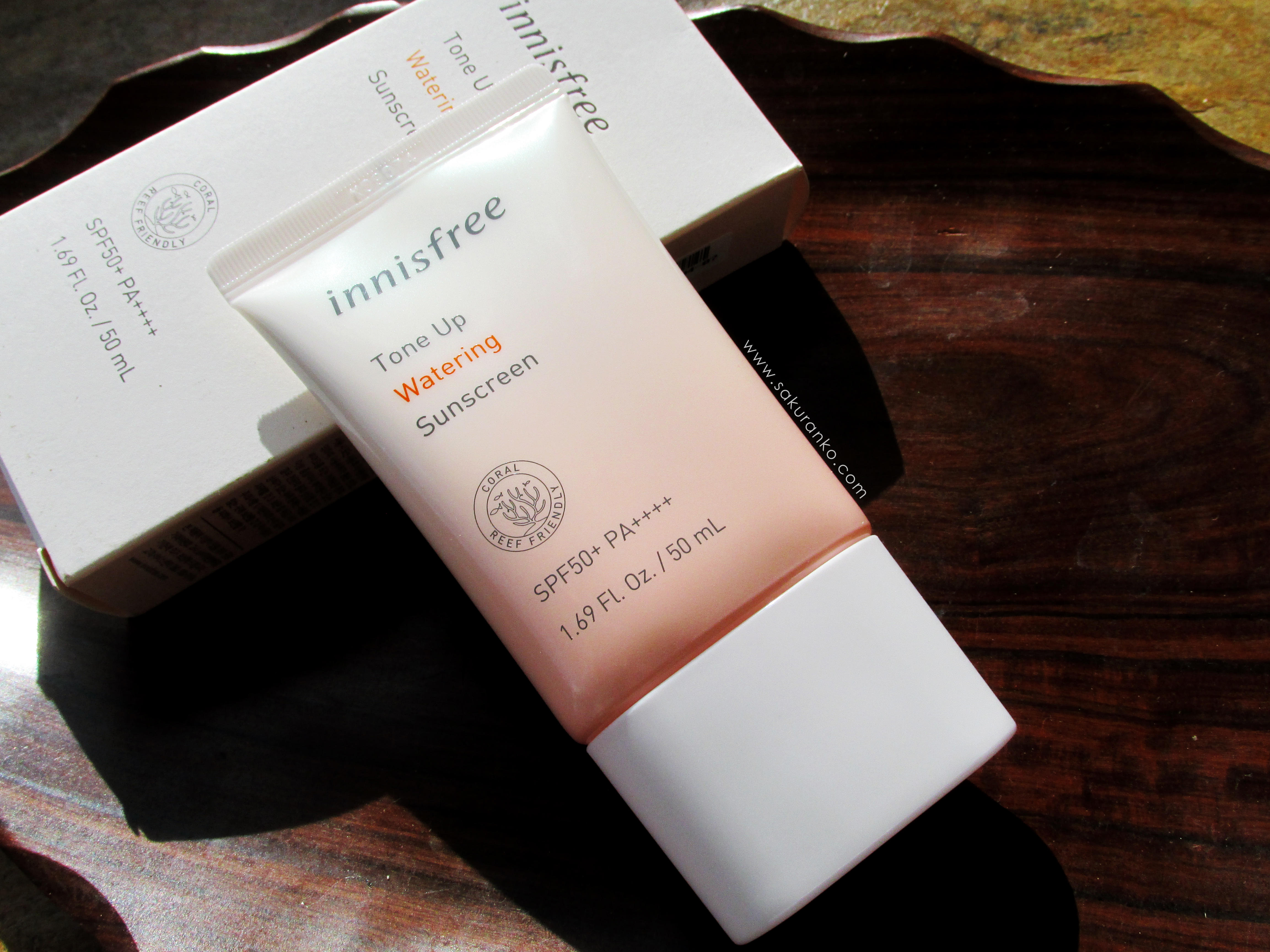 Sakuranko Innisfree Tone Up Watering Sunscreen SPF50+ PA++++ 50ml Review