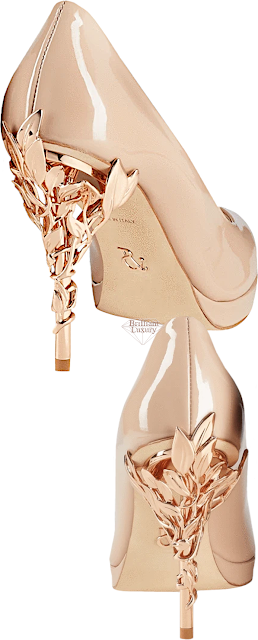 ralph and russo rose gold heels