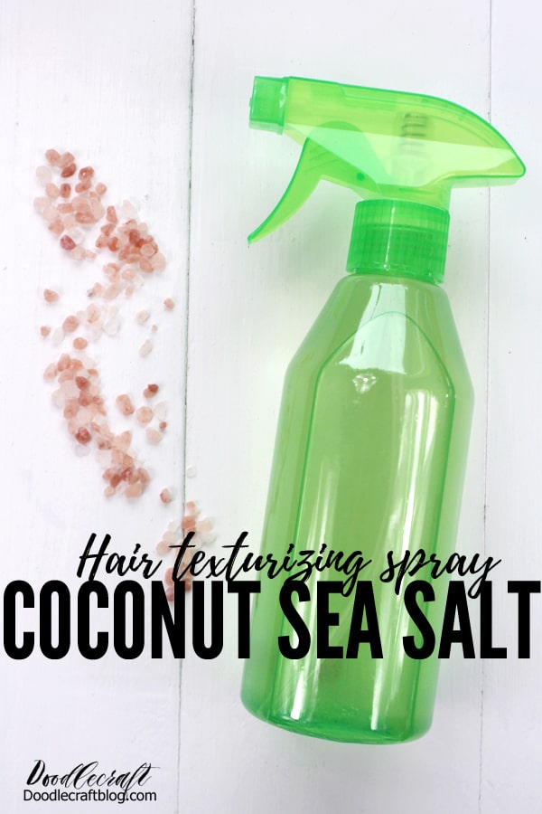 Coconut Sea Salt Hair Texturizing Spray DIY Recipe. Just a few simple ingredients for this texturizing spray with no harsh chemicals or scents. 