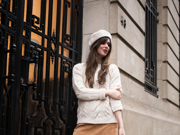 Outfit: Sixties inspired in suede mini, knee boots and beret