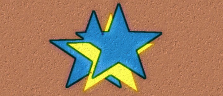 Estrelas na parede da casa - Arte: Jean Tosetto