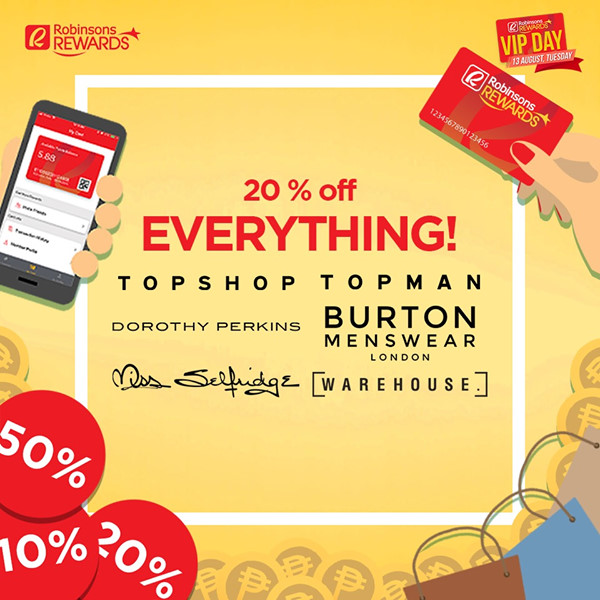 Manila Shopper Robinsons Rewards VIP Day Aug 13 2019