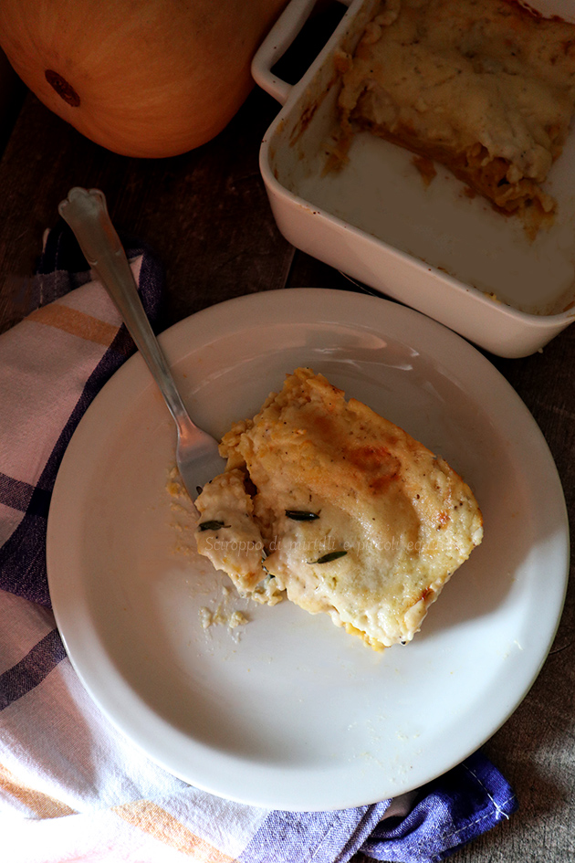 Lasagna con zucca e gorgonzola