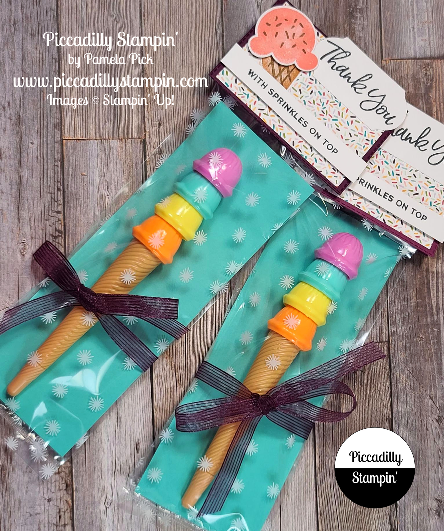 Piccadilly Stampin' Sweet Ice Cream gift bag