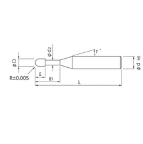 Dao phay cầu R0.6x2.4/4- NS Tool MRBH230 - Gia công sau nhiệt